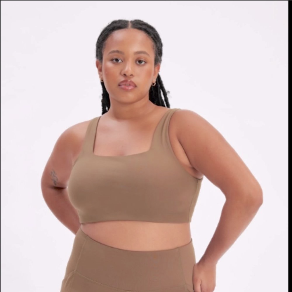 Girlfriend Collective NWT Spruce Tommy Cropped Bra S Small